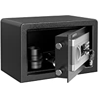 Los mejores  - HAPFIY Caja Fuerte Convencionales de Seguridad- 8-6L Electrónica Caja de Seguridad con Alarma Incorporada Montaje en el…